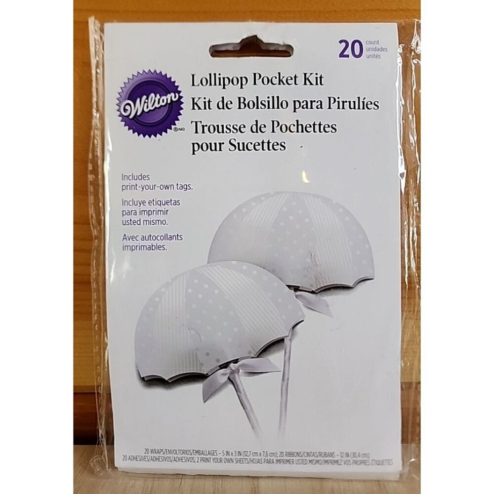 Wilton White Umbrella Lollipop Kit Favor Shower 20 ct New 415-0398